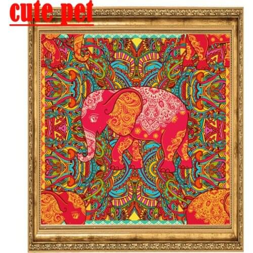 Color elephant 5D DIY Diamond Painting Full SquareRound Drill Cross Stitch Diamant Embroidery Mosaic Kits Home decor puzzle