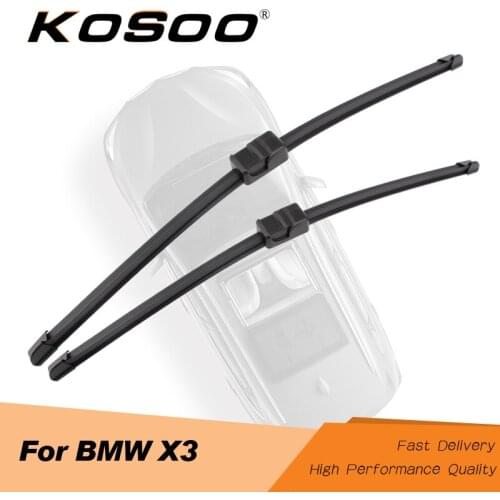 KOSOO For BMW X3 E83 F25 2003 2004 2005 2006 2007 2008 2009 2010 2011 2012 2013 2014 2015 2016 2017 Car Windscreen Wiper Blades