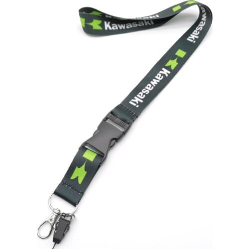 Motorcycle Locomotive Culture Car For Kawasaki Buckle Hanging Rope Chest Card Neck Key Chain Mobile Phone Work Keychain 52x2.5cm