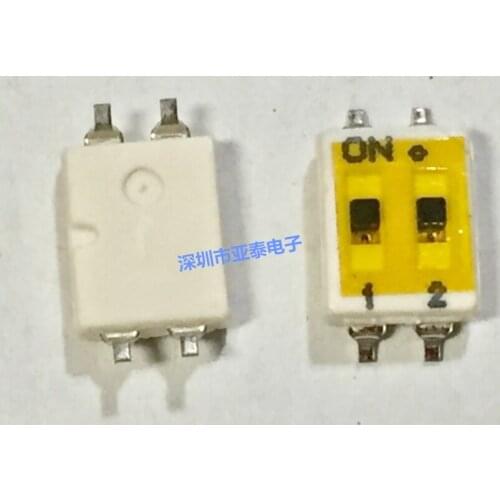 Original new 100% SMD dial switch IKN0204000 two bit flat dial switch foot distance 2.54MM