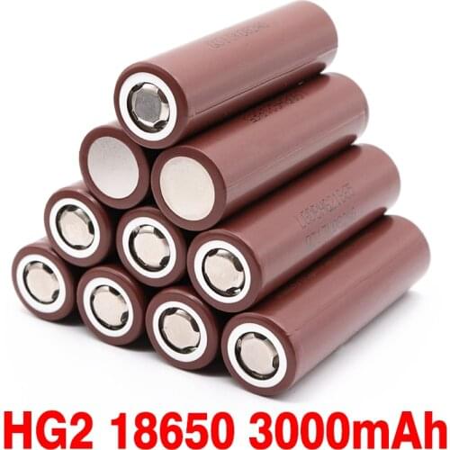 Hg2-rechargeable 18650 mAh battery, Original, 18650HG2, 3000 V, 20A discharge, for Hg2