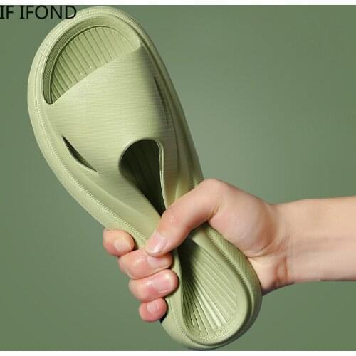 IF IFOND Summer New Women Slippers Fashion EVA Soft Sole Beach Slide Sandals Men Couples Home Indoor Bathroom Anti-Slip Shoes