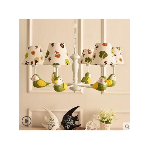 Nordic garden bird chandelier simple boy girl children bedroom bedroom children chandelier CL ET67