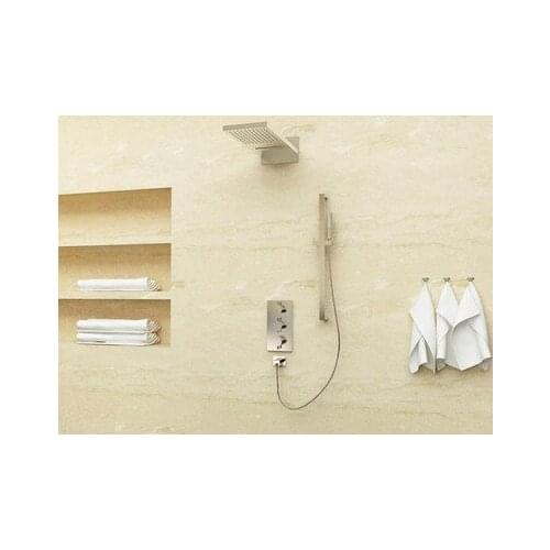 Bathroom nozzle pressure concealed shower head Ultra thin stainless steel shower head thermostatic Rainfall Shower Chrome Finish