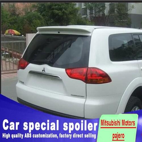 For Mitsubishi pajero spoiler 2009 to 2013 high quality For ABS Mitsubishi Motors pajero spoilers by primer black white paint