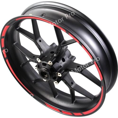 Unversal 17'' Waterproof Motorcycle Wheel Rim Stickers Moto Bike Bicycle Decals Sticker Red