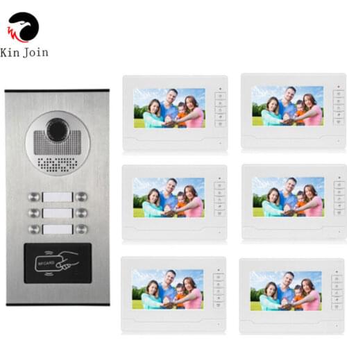 6 Apartments Video Doorbell Multi Building Ring Camera With RFID Key Fob Smart Home Life Visual Intercom
