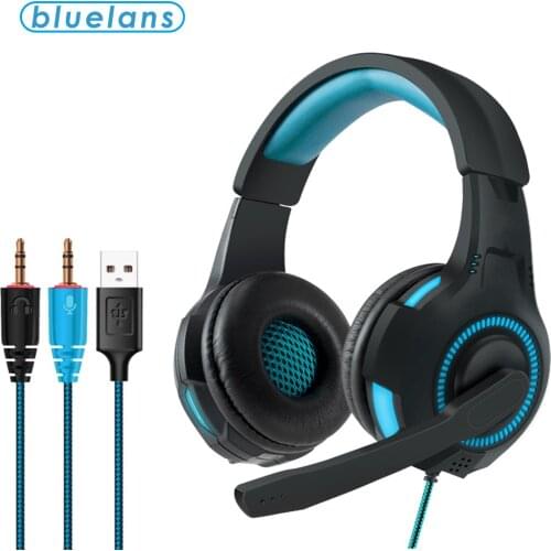 High Quality Head-Mounted Luminous Computer Gaming Headset Wired Retractable Stereo Bass Game Headphone With Mic For PS4