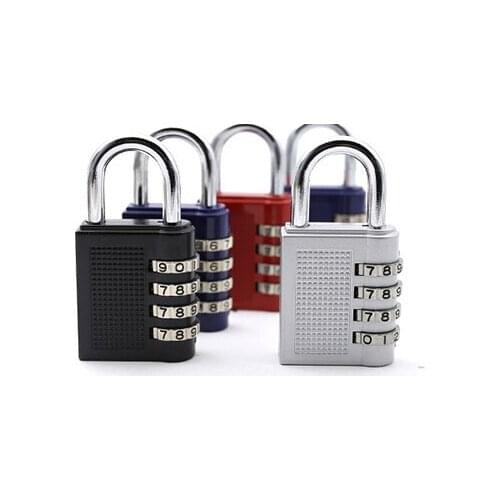 Padlock Travel Smart Combination Locks 4 Digit Password Resettable Security Lock Code for Suitcase Luggage Bag Suit Hardware