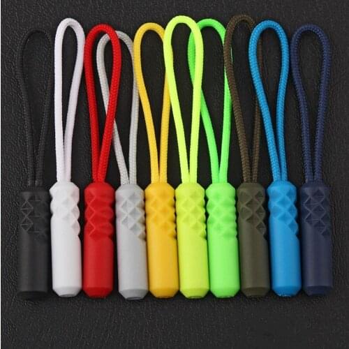 10Pcs Zipper Pull Puller End Fit Rope Tag Replacement Clip Broken Buckle Fixer Travel Bag Suitcase Tent Backpack Zip Cord Tab