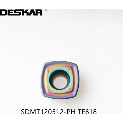 10PCS DESKAR SDMT120512-PH TF618 Milling Turning Tools CNC Hardened steel Inserts Lathe Cutter Cutting Blade