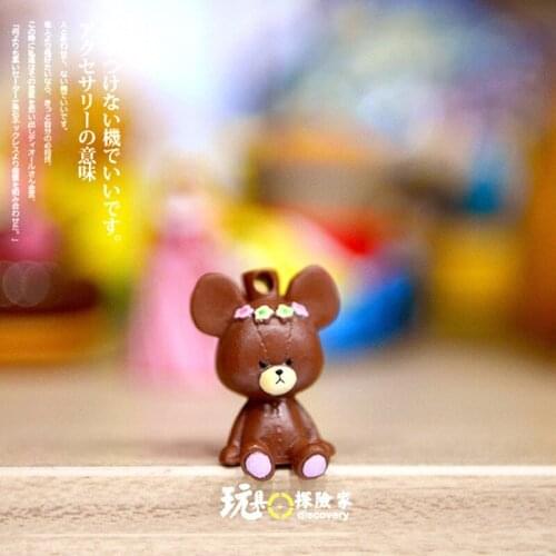 100PCS 2.6cm Cute reading bear love bear miniature pen cap ornament pendant doll model