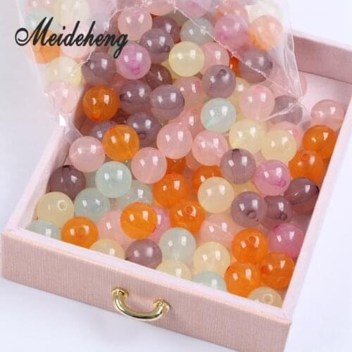 14mm Acrylic Stripe Jelly Ball Round beads Transparent Smooth for Jewelry Making DIY Bracelet Pendant Best Friends gifts 25pcs