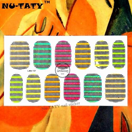 Nu-TATY 20 style Nail Wraps Stickers, Rainbow Glitter Designs, Waterproof Nail Arts Polish Gel Foils Keep 2-3 weeks