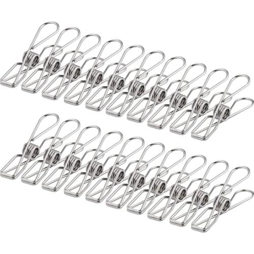 6cm Stainless Steel Clips Clothes Pins Pegs Holders Clothing Clamps Sealing Clip Household Clothespin Clips for Hangers