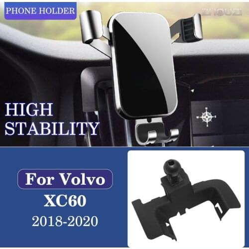 Car Mobile Phone Holder Special Mounts Stand GPS Gravity Navigation Bracket For Volvo XC60 2018 2019 2020 Car Accessories