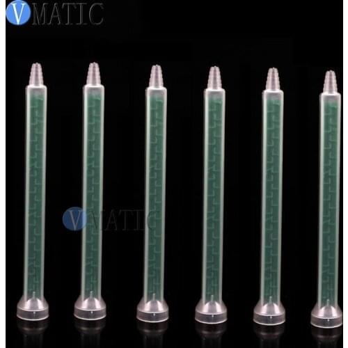 Free Shipping Resin Static Mixer MC08-32 Mixing Nozzles For Duo Pack Epoxies Of Green Rectangular 10Pcs/Lot
