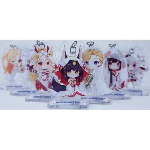 Game Azur Lane Honolulu Atago Takao Vampire Laffey Loli Stand Figure Anime Cosplay Keychain Pendant Desk Model Plate Display Toy