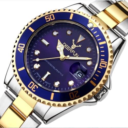 Deerfun famous brand Men watch quartz luxury business clock diamond waterproof Male sport Relogio Masculino calendar wristwatch