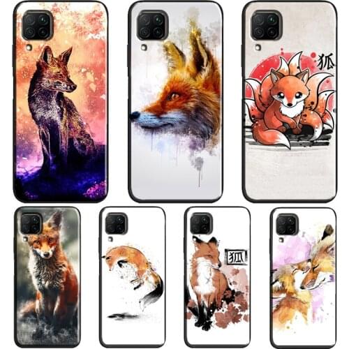 Funny Red Fox Animal Case For Huawei P30 Pro P20 P40 Lite Mate 20 10 P Smart 2019 2021 Nova 5T Honor 8X 9X 10i