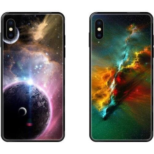 Black Soft TPU Live Love Phone Sun Moon Space Nebula For Huawei Honor Play V10 View Mate 10 20 20X 30 Lite Pro Y3 Y5 Y9 Nova 3