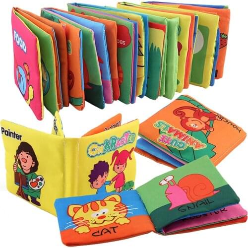 Baby Educational Cloth Books Toy Newborn Training Toys Cute Infant Intelligence Soft Books Quiet Cloth Book To Baby