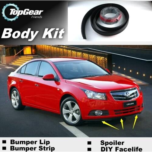 For Holden Cruze J300 2008~2017 Bumper Lip Lips TopGear Shop Spoiler For Car Tuning / TOPGEAR Body Kit + Strip