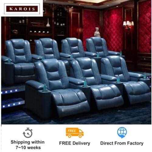 KAROIS R058 HomeTheater Sofa Cheers Leather Sofa Recliner Theatre Seating