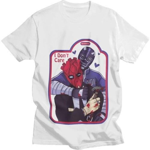 Mens Dorohedoro T-Shirt Novelty Anime Manga Noi Shin Kaiman Caiman Tshirt Short Sleeve Hip Hop T Shirt Cotton Tee Tops Gift