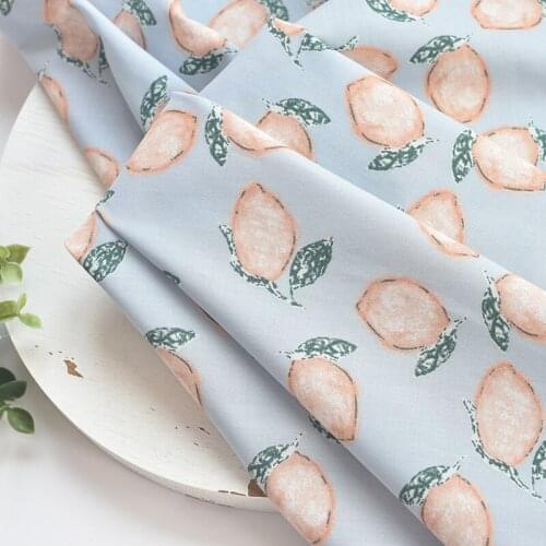 Cotton Cartoon Fruit Thin Soft Fabric Summer Clothing Clothes Skirt Dress Childrens Clothing Handmade DIY Fabric