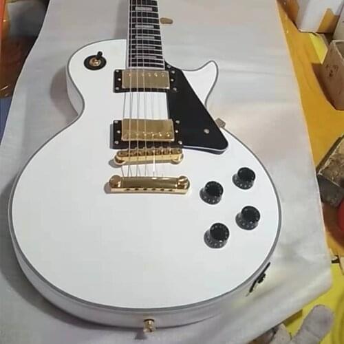 Customized Ebony Fretboard White Gloss Electric Guitar as Customers Requests