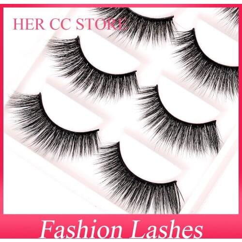 INDIVIDUAL PACKING 5PAIRS 0.10mm 3D SOFT DRAMATIC NATURAL THICK FASHION FALSE EYELASHES HIGH QUALITY MAKUP（3D43)