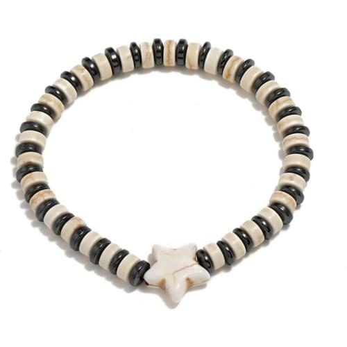 Fashion Cute Star Beads Strand Bracelet Vintage Beaded Charm Beach Bangle Ethnic Wristbands Prayer Yoga Girl Women Jewelry Gift