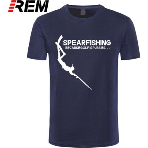REM Funny Spearfishing Scuba Diver T Shirts Men Summer Cotton Harajuku Short Sleeve O Neck Streetwear Black T-shirt