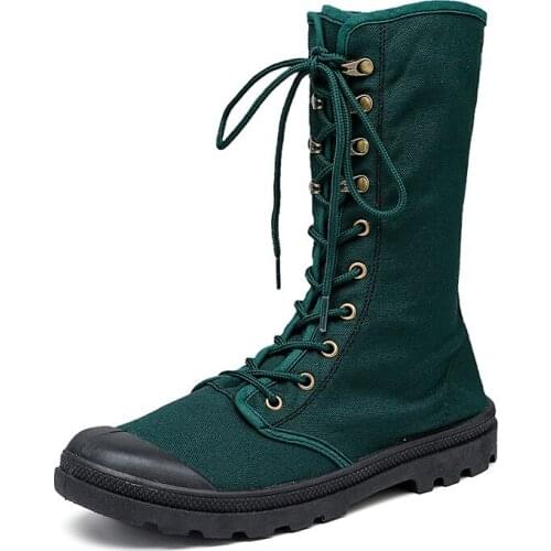 2021 Spring Autumn New British Style Mens Boots Low Heel Round Toe Mid-calf Punk Motorcycle Boots with Platform Waterproof