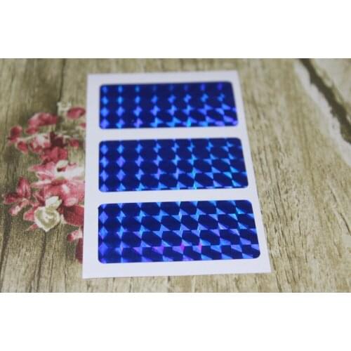 5.1x2.5cm Blue Hologram rectangle labels stickers