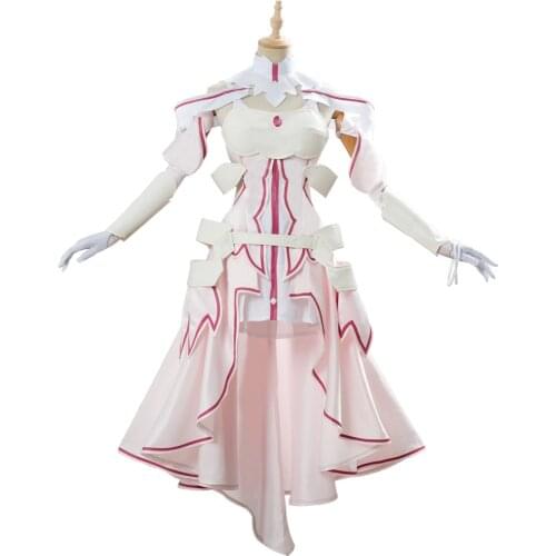 Sword Art Online Alicization Yuuki Asuna Cosplay Costume Adult Female Girl SAO Pink Dress Halloween Carnival Outfit