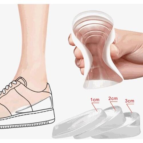 Inner heightened insole Orthopedic Massaging Feet Care Invisible Height Increase Insoles GEL Foot Pad Shoe Lift