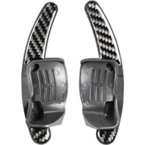 Car Interior Steering Wheel Shift Paddle Sequin For VW GTI Golf 6 Sciricco R20 Tiguan CC Carbon Fibre Stainless Steel