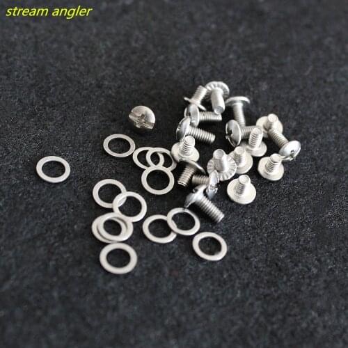 Reels Knob Washer And Screw Repair Retrofit Parts Stainless Steel Shaft Gasket 10pcs/lot Baitcasting Wheel Accessories M2.5 M3