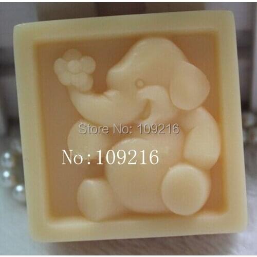 Wholesale!!!1pcs The Small Elephant (Zx503) Silicone Handmade Soap Mold Crafts DIY Moulds