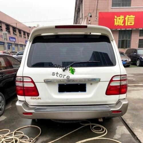 Use For Toyota Land Cruiser 4500 4700 LC100 LC80 Spoiler ABS Plastic Carbon Fiber Look Rear Trunk Wing Car Body Kit Accessories