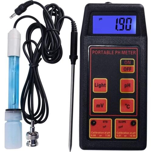 PH-8414 Acidity Meter Portable PH Waterproof Temperature Tester Without ORP Electrode 0.01PH