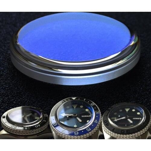 [Luminous Bezel + Sapphire Crystal] Recommended mod combination For Seiko SXK007 Top hat with stepped Flat Ceramic Bezel