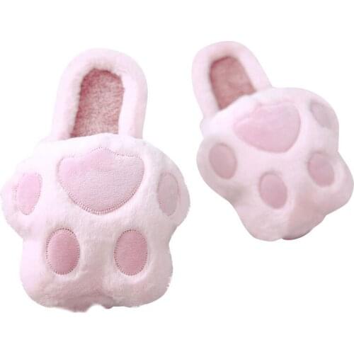 Slippers Women Cute Design Plush Cat Claw Cotton Slippers New Arrivals Winter Indoor Home Shoes Light Non-slip Warm Winter Shoes