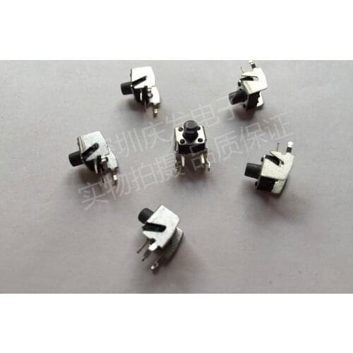 Taiwan Huajie Touch Switch 6*6*7mm with Bracket Horizontal Micro Jog Copper Foot Button