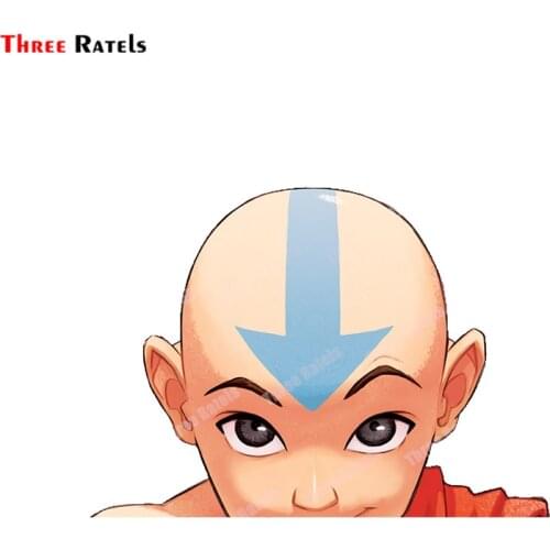 Three Ratels B25 Anime Game Aang Avatar The Last Air Bender Automobiles & Motorcycles For Audi A8 Fuel Tank Cap Decor Stickers