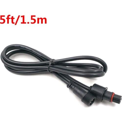 Extension - 3 Pin - Black - 5ft - 10 Pcs
