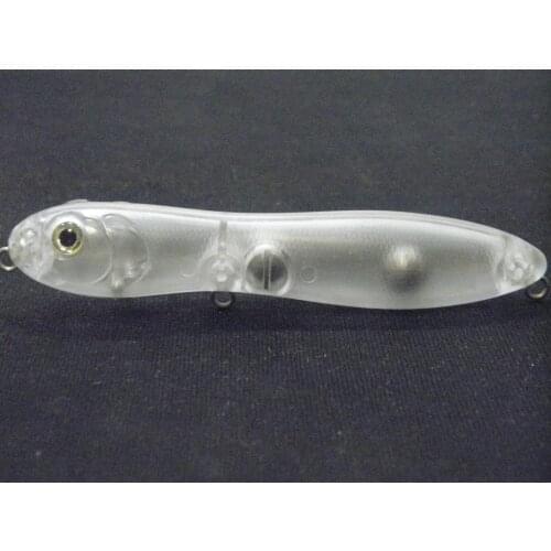 WLure 15g 10cm Long Casting Topwater Popper Blank Transparent Lure Bodies 10 per Pack Walking Bait Fishing Lure UPW769