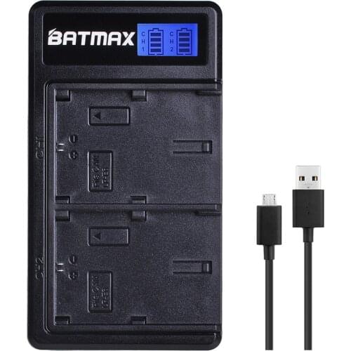 Batmax LP-E6 LP-E6N LPE6 LCD Display USB Dual Charger for Canon EOS 6D 7D 5DS 5DSR 5D Mark II 5D 60D 60Da 70D 80D